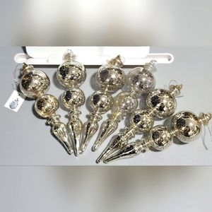 NIB Gorgeous Christmas Blown Glass Ornaments